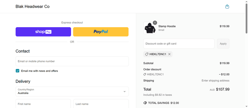 15% Off on Apparel at Blak Headwear Co - Save with Verified Coupon